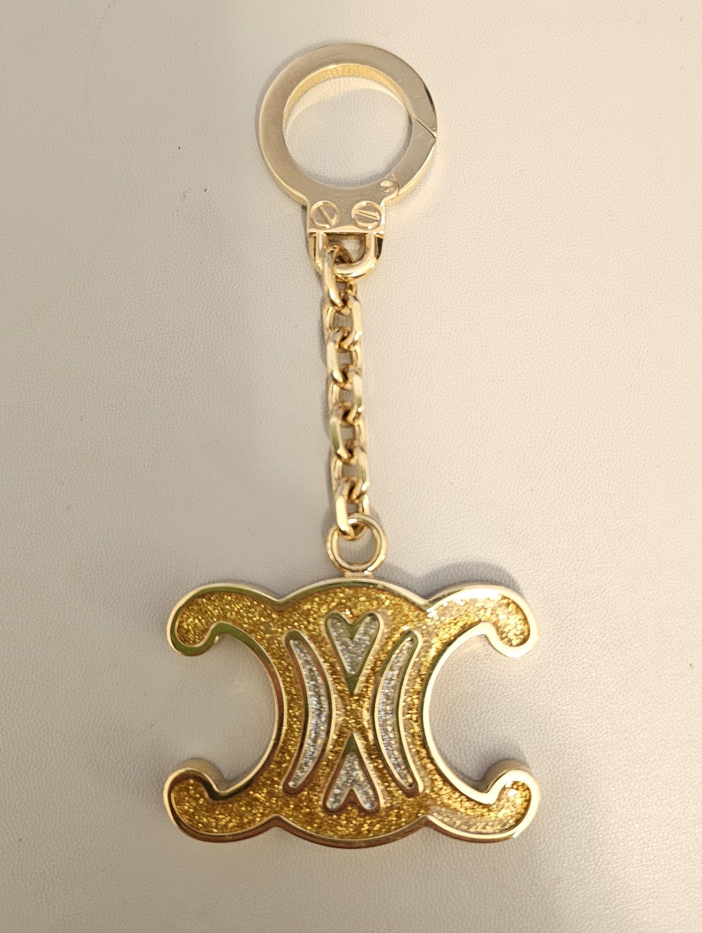 Celine Triomphe Gold Bag Charm